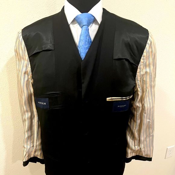 BURBERRY SPORT COAT BLAZER JACKET NAVY BLUE MEN 44S - Picture 5 of 10